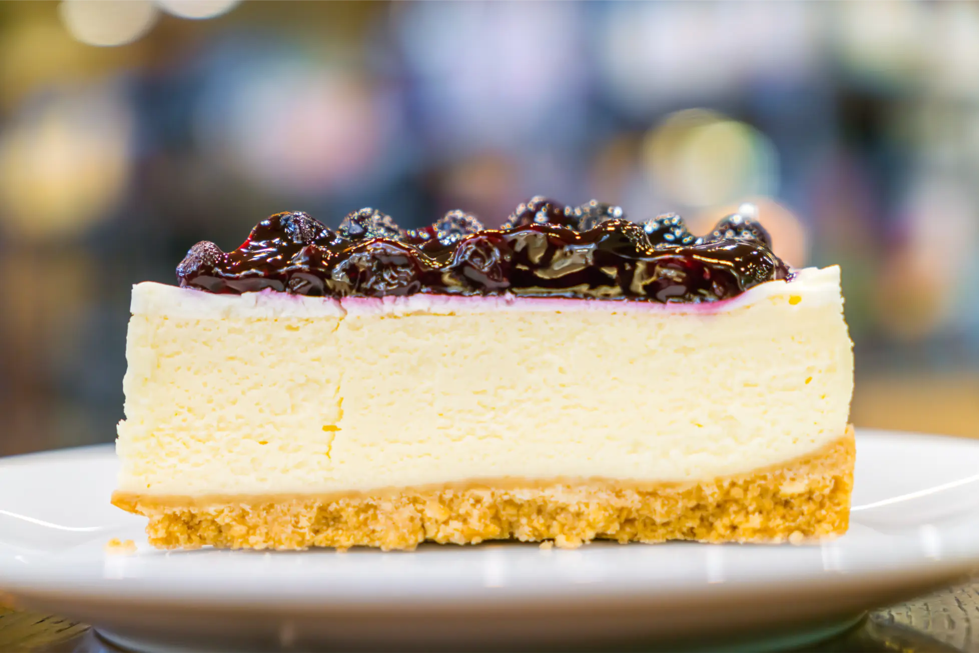 Borůvkový cheesecake